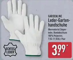 Aldi Nord GARDENLINE Leder-Gartenhandschuhe Angebot