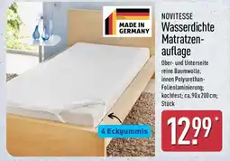 Aldi Nord NOVITESSE Wasserdichte Matratzen-auflage Angebot