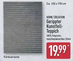Aldi Nord HOME CREATION Gerippter Kunstfell-Teppich Angebot