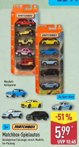 Aldi Nord Matchbox-Spielautos Angebot
