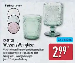 Aldi Nord CROFTON Wasser-/Weingläser Angebot