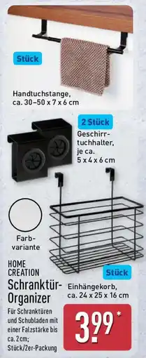 Aldi Nord HOME CREATION Schranktür-Organizer Angebot