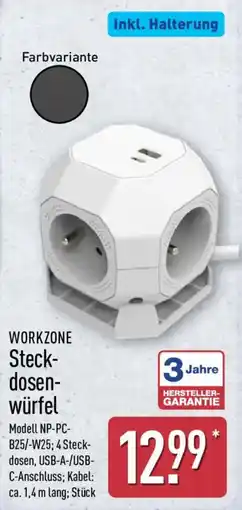 Aldi Nord WORKZONE Steckdosenwürfel Angebot