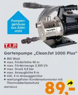Globus Baumarkt Gartenpumpe CleanJet 1000 Plus Angebot