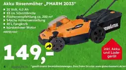 Globus Baumarkt Akku Rasenmäher "PMARM 2033" Primaster Angebot