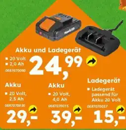 Globus Baumarkt Akku und Ladegerät Angebot