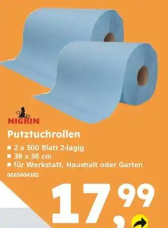 Globus Baumarkt NIGRIN Putztuchrollen Angebot