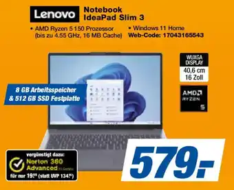 Expert Lenovo Notebook IdeaPad Slim 3 Angebot