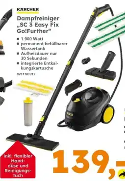 Globus Baumarkt KÄRCHER Dampfreiniger „SC 3 Easy Fix Go!Further“ Angebot