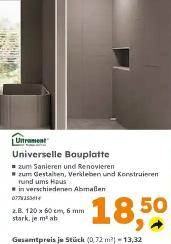 Globus Baumarkt Universelle Bauplatte Angebot