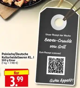 Edeka Herkules Polnische/Deutsche Kulturheidelbeeren KL. I Angebot