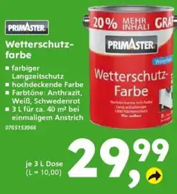 Globus Baumarkt PRIMASTER Wetterschutzfarbe Angebot
