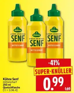 Edeka Herkules Kühne Senf mittelscharf Angebot