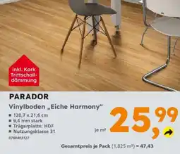 Globus Baumarkt PARADOR Vinylboden "Eiche Harmony" Angebot