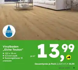 Globus Baumarkt Vinylboden „Eiche Toulon“ Angebot