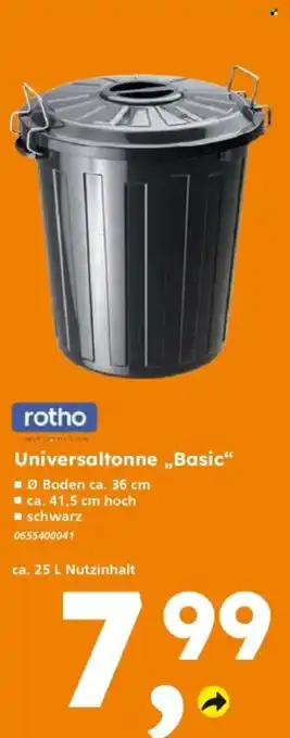 Globus Baumarkt rotho Universaltonne „Basic“ Angebot