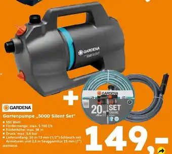 GARDENA Gartenpumpe „5000 Silent Set“