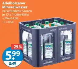 V Markt Adelholzener Mineralwasser Angebot