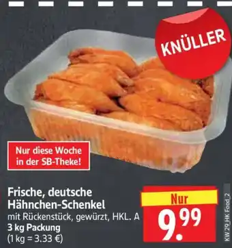 Edeka Herkules Frische, deutsche Hähnchen-Schenkel Angebot