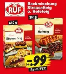 Repo Markt RUF Backmischung Streuselteig o. Hefeteig Angebot