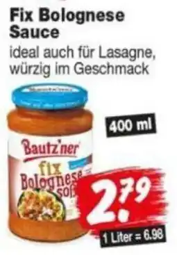 Repo Markt Bautzner fix Bolognese Sauce Angebot
