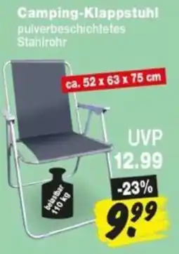 Repo Markt Camping-Klappstuhl pulverbeschichtetes Stahlrohr Angebot