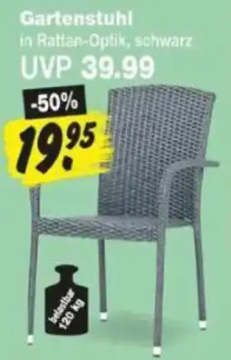 Repo Markt Gartenstuhl in Rattan-Optik, schwarz Angebot