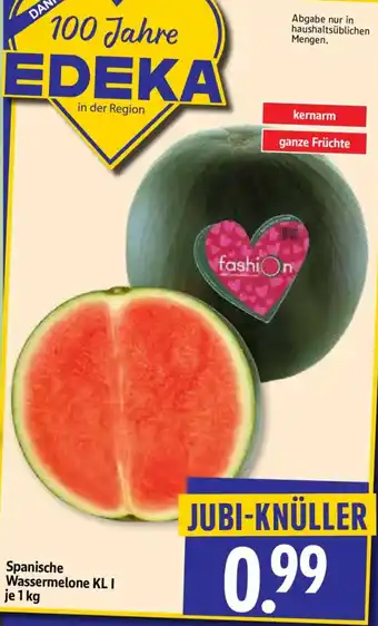Edeka Herkules Spanische Wassermelone KL I Angebot