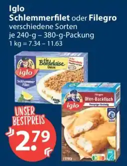 V Markt Iglo Schlemmerfilet oder Filegro Angebot