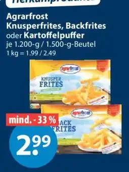 V Markt Agrarfrost Knusperfrites, Backfrites oder Kartoffelpuffer Angebot