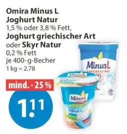 V Markt Omira Minus L Joghurt Natur Angebot