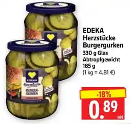 Edeka Herkules EDEKA Herzstücke Burger Gurken Angebot