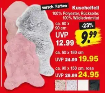 Repo Markt Kuschelfell Angebot
