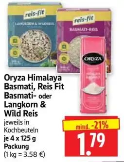 Edeka Herkules Oryza Himalaya Basmati, Reis Fit Angebot
