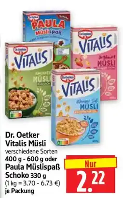 Edeka Herkules Dr. Oetker Vitalis Müsli Angebot