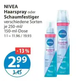 V Markt NIVEA Haarspray oder Schaumfestiger Angebot