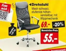 Repo Markt Drehstuhl Mesh schwarz Angebot