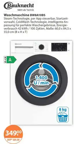 V Markt Bauknecht Waschmaschine BW8A10BS Angebot