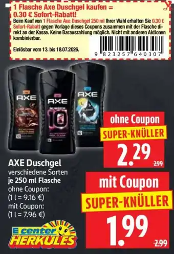 Edeka Herkules AXE Duschgel Angebot