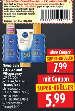 Edeka Herkules Nivea Sun Schutz- und Pflegespray Angebot