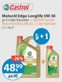 V Markt Castrol Motoröl Edge Longlife 5W-30 Angebot