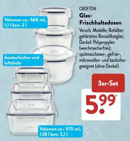 Aldi Süd CROFTON Glas-Frischhaltedosen Angebot