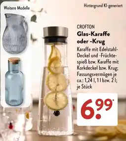 Aldi Süd CROFTON Glas-Karaffe Angebot