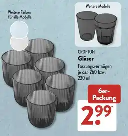 Aldi Süd CROFTON Gläser Angebot
