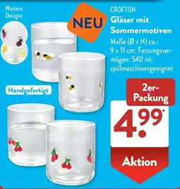 Aldi Süd CROFTON Gläser mit Sommermotiven Angebot