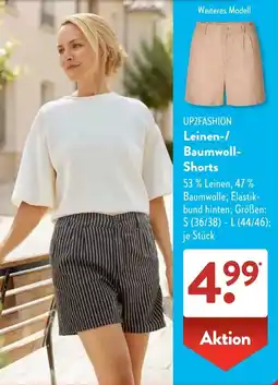 Aldi Süd UP2FASHION Leinen-/Baumwoll-Shorts Angebot