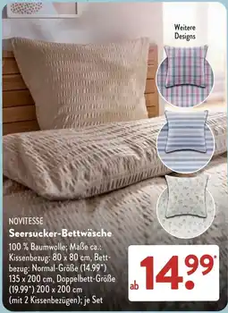 Aldi Süd NOVITESSE Seersucker-Bettwäsche Angebot
