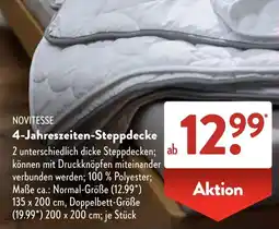 Aldi Süd NOVITESSE 4-Jahreszeiten-Steppdecke Angebot