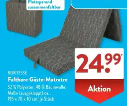 Aldi Süd NOVITESSE Faltbare Gäste-Matratze Angebot