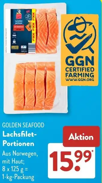 Aldi Süd GOLDEN SEAFOOD Lachsfilet-Portionen Angebot